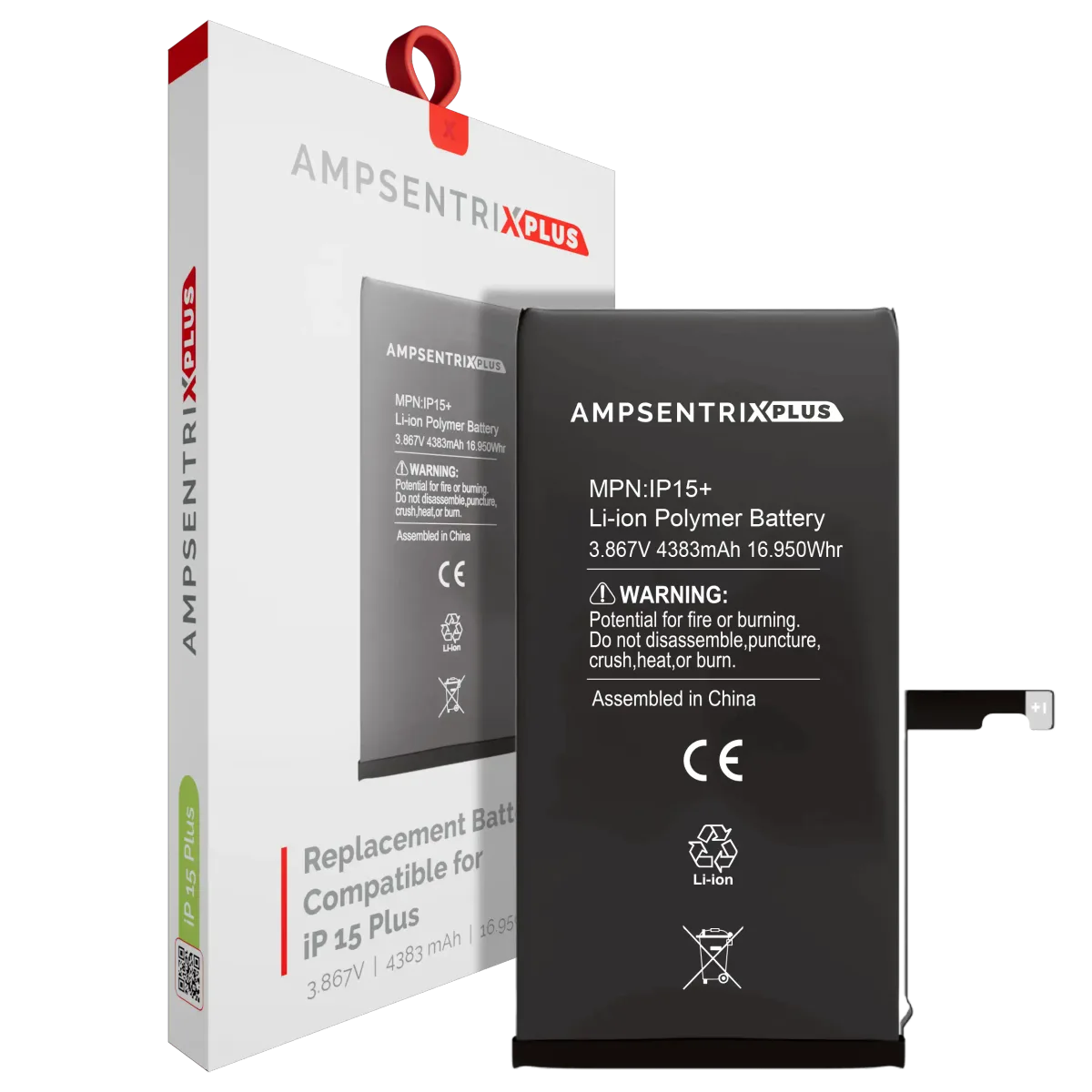 Batería iPhone 15 Plus Ampsentrix Plus